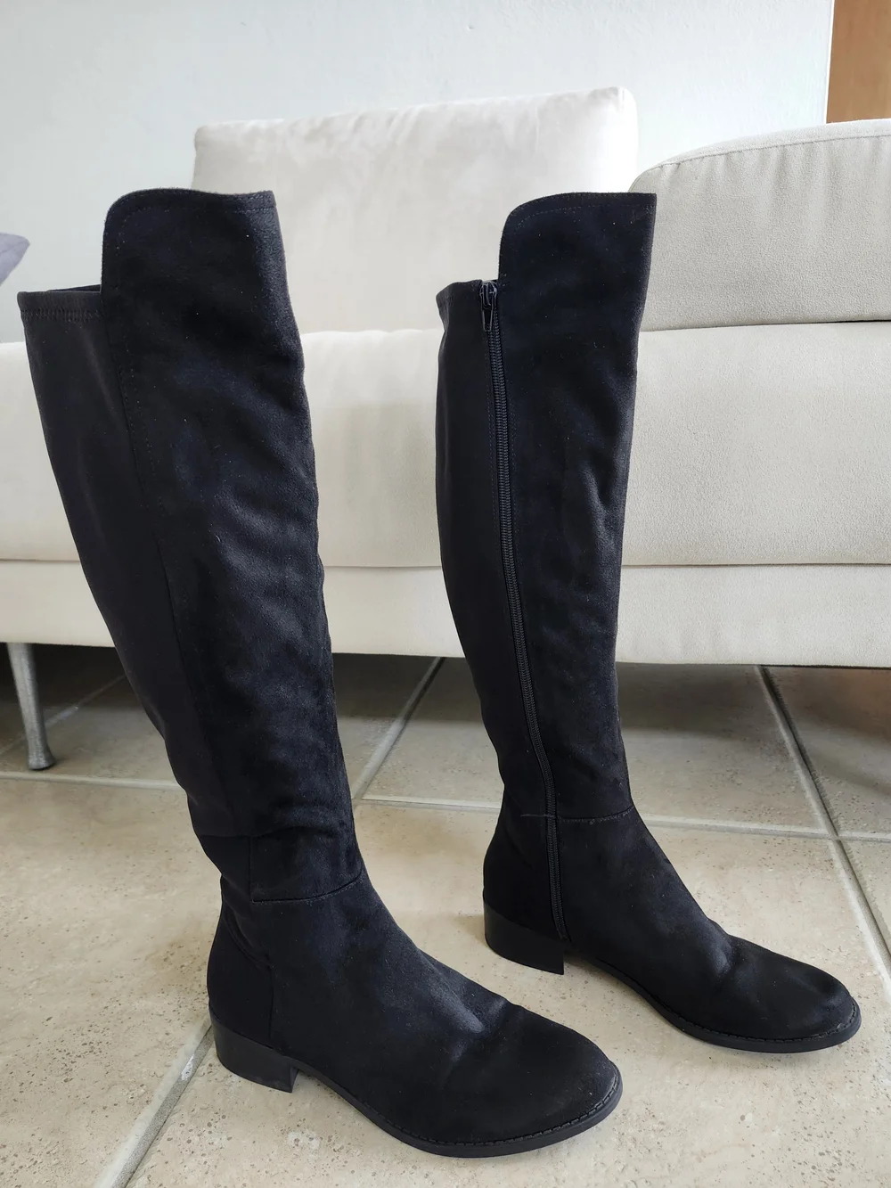 Nine West Black Over-the-Knee Suede Boots